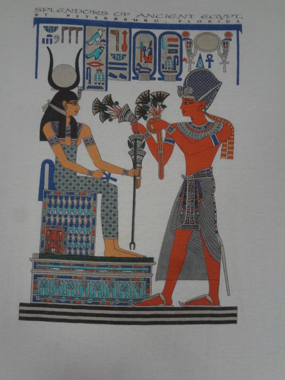 VINTAGE 96 SPLENDORS ANCIENT EGYPT MUSEUM EXHIBITION T-SHIRT XL M1 *SPOT C PIC